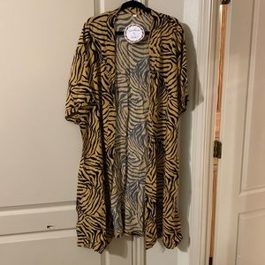 Beautiful Animal print long open cover up